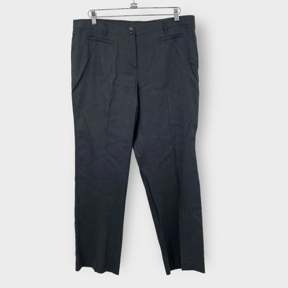 J.Jill Linen Stretch Trouser Pants Womens Size 14 Gray Linen Blend Office Career - Picture 1 of 10